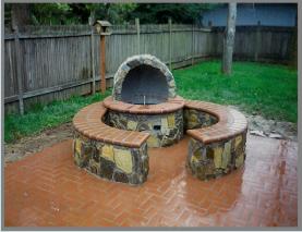 fire pit and bench 2