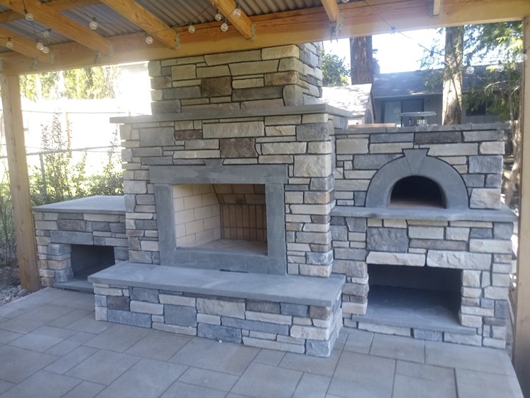 outdoor fireplace